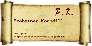 Probstner Kornél névjegykártya