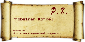 Probstner Kornél névjegykártya