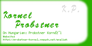 kornel probstner business card